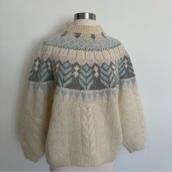 John Bull Sweaters - Vintage John Bull Hand Knitted Nordic Pattern Style Sweater